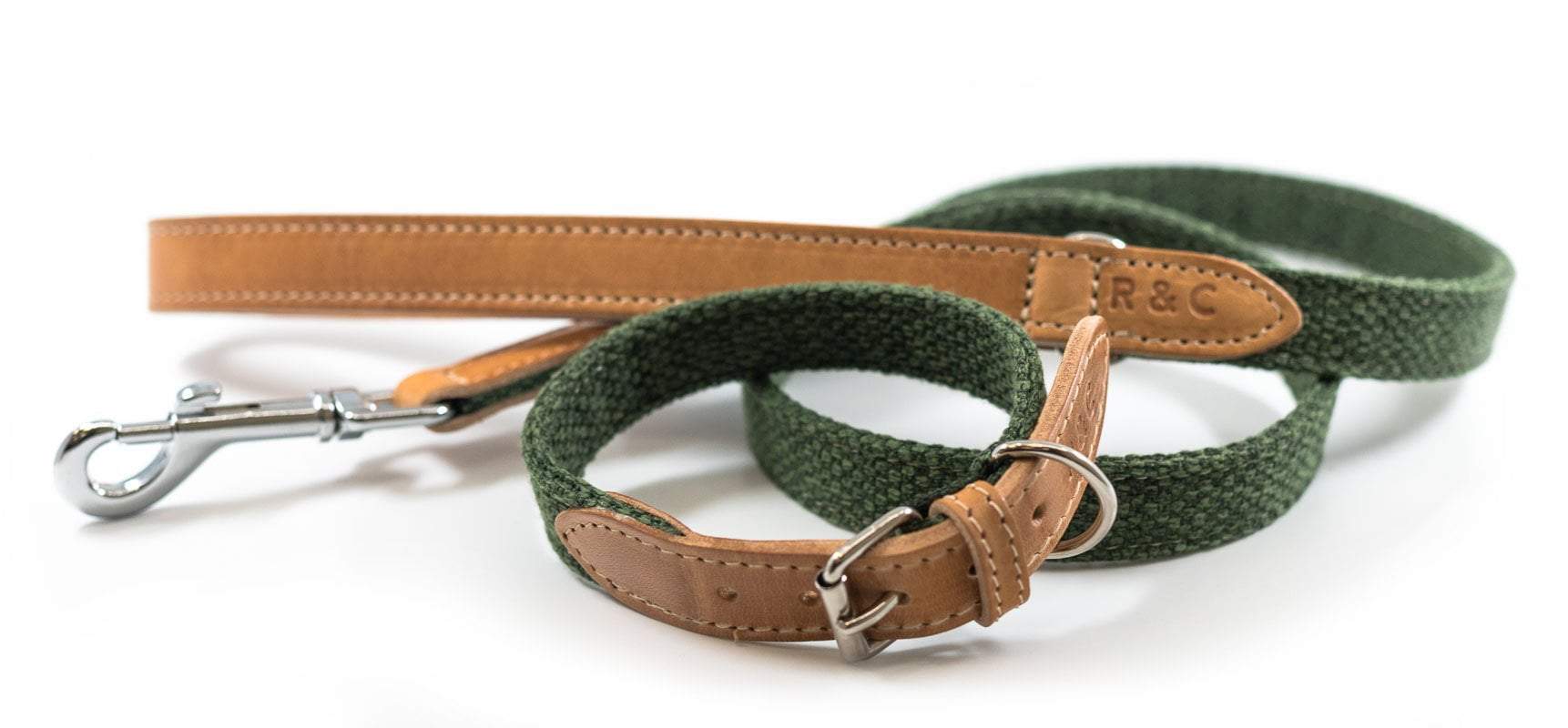 Fabric & Leather Collar - Richmond